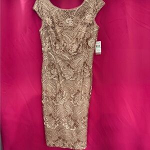 Alex Evenings Rose Gold Cocktail Dress